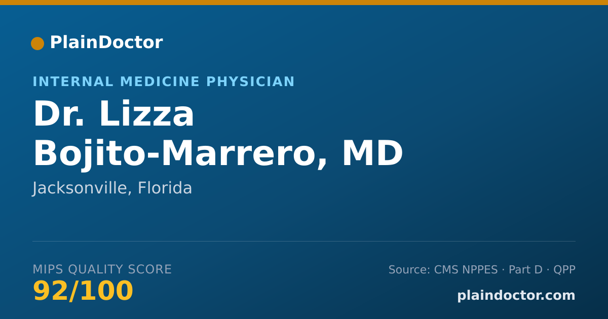 Shareable card for Lizza Bojito-Marrero, MD - Internal Medicine Physician, Jacksonville, FL