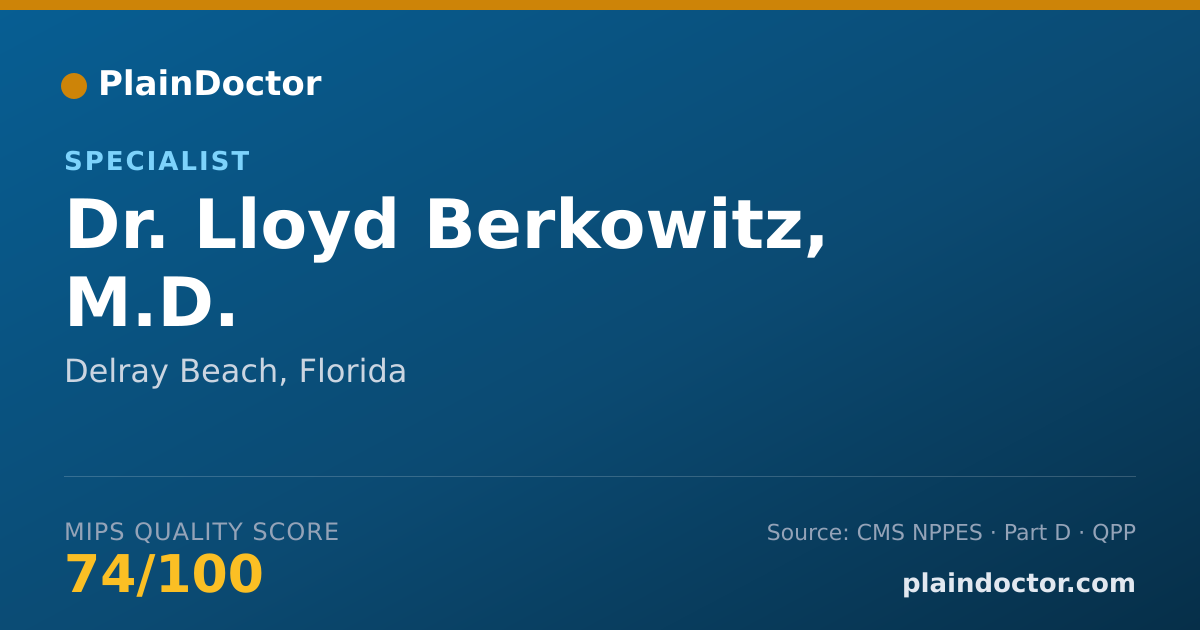 Shareable card for Lloyd Berkowitz, M.D. - Specialist, Delray Beach, FL