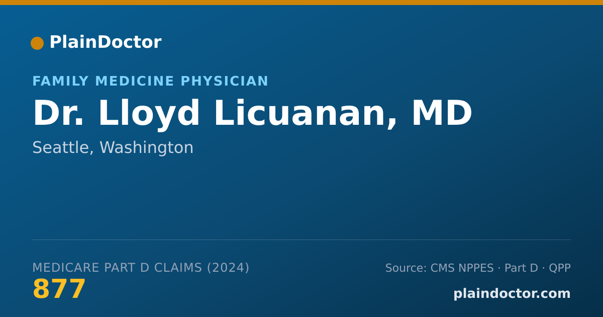 Shareable card for Lloyd Licuanan, MD - Family Medicine Physician, Seattle, WA