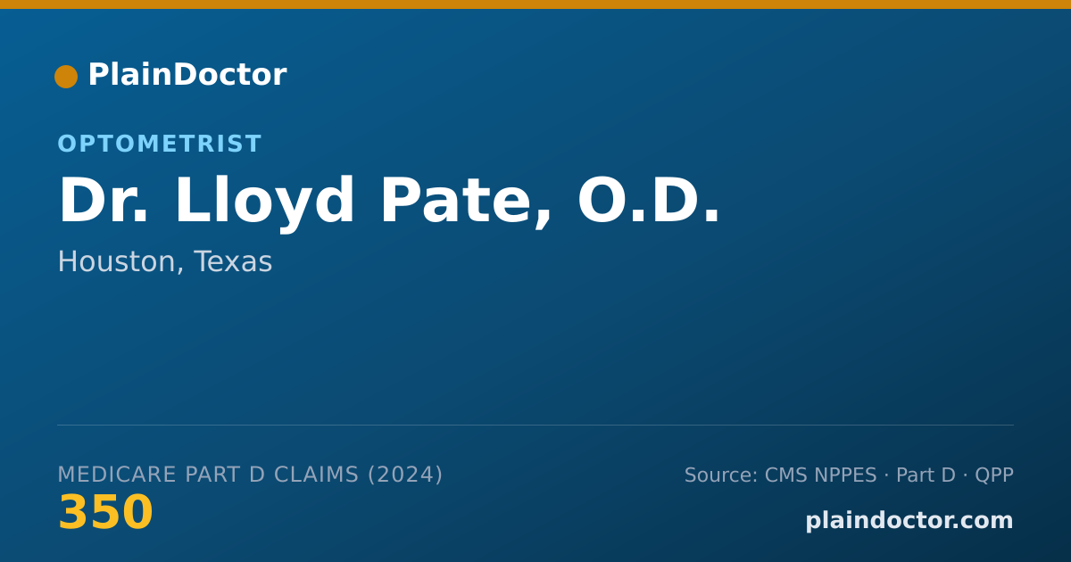 Shareable card for Lloyd Pate, O.D. - Optometrist, Houston, TX