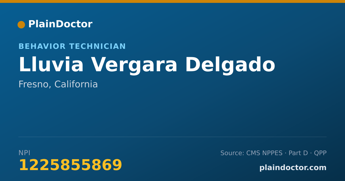 Shareable card for Lluvia Vergara Delgado - Behavior Technician, Fresno, CA