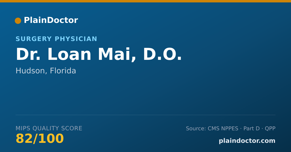 Shareable card for Loan Mai, D.O. - Surgery Physician, Hudson, FL