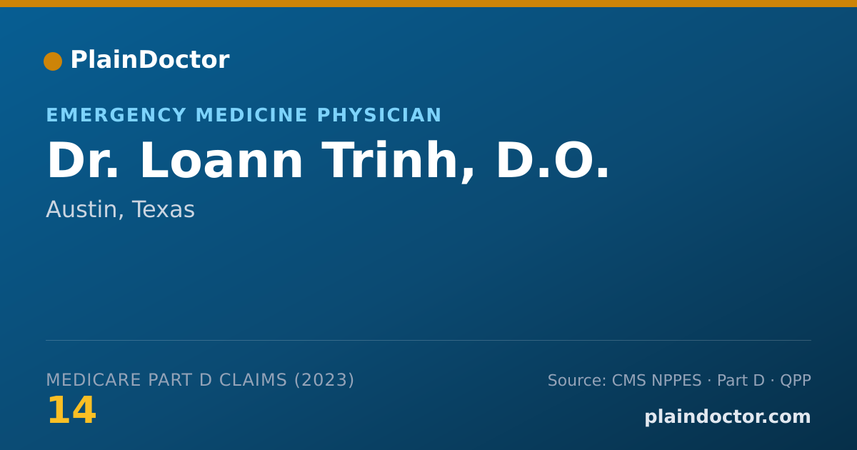 Shareable card for Loann Trinh, D.O. - Emergency Medicine Physician, Austin, TX