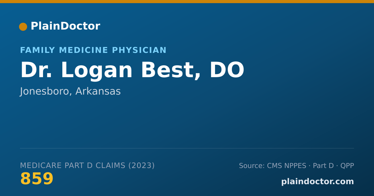 Shareable card for Logan Best, DO - Family Medicine Physician, Jonesboro, AR
