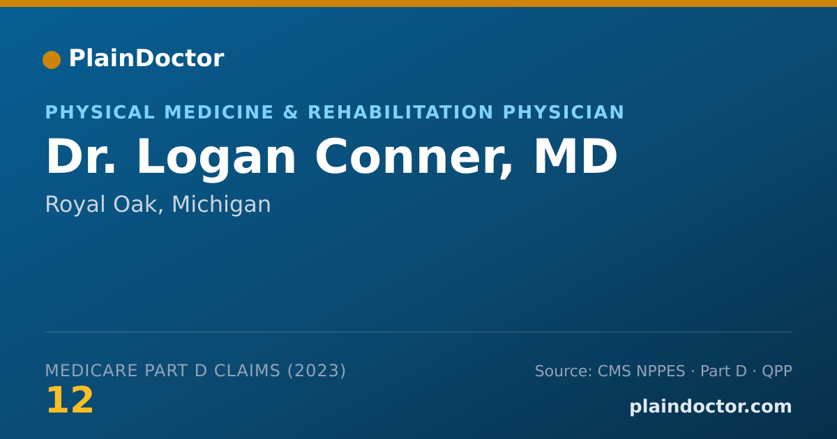 Shareable card for Logan Conner, MD - Physical Medicine & Rehabilitation Physician, Royal Oak, MI