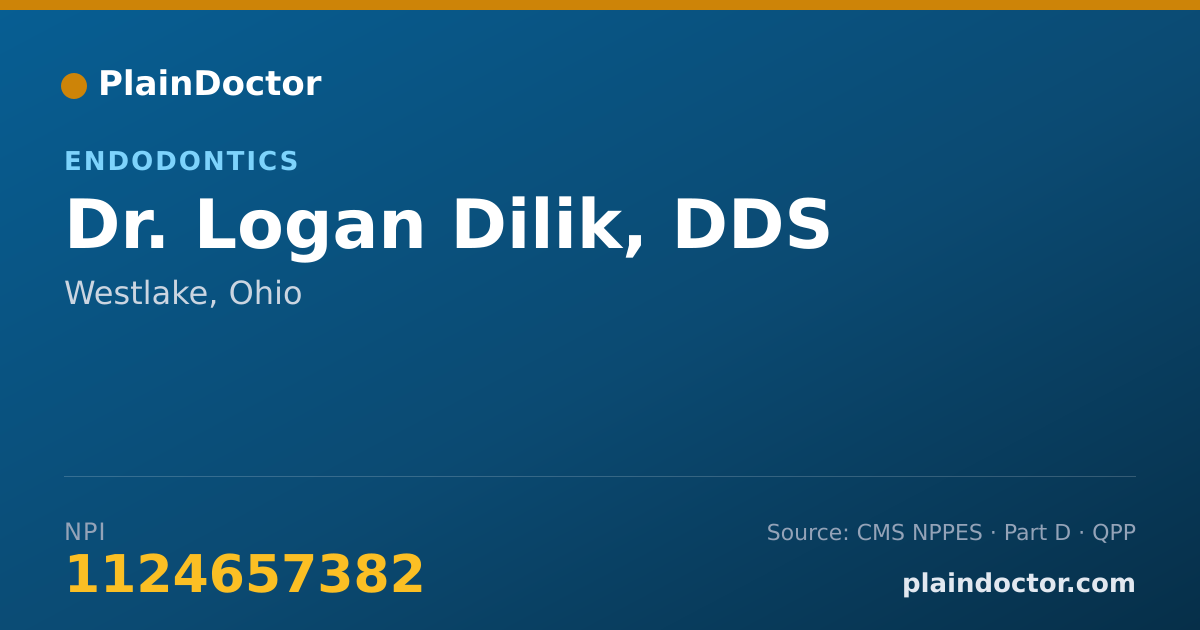 Shareable card for Logan Dilik, DDS - Endodontics, Westlake, OH
