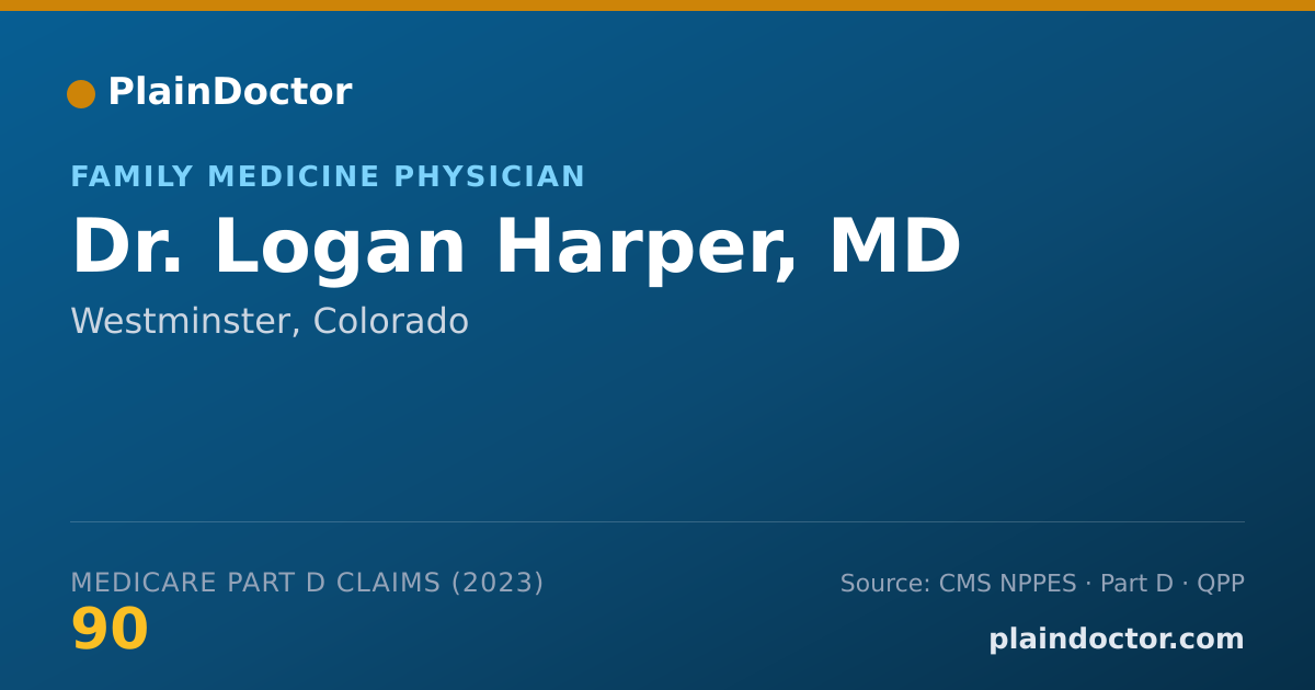Shareable card for Logan Harper, MD - Family Medicine Physician, Westminster, CO