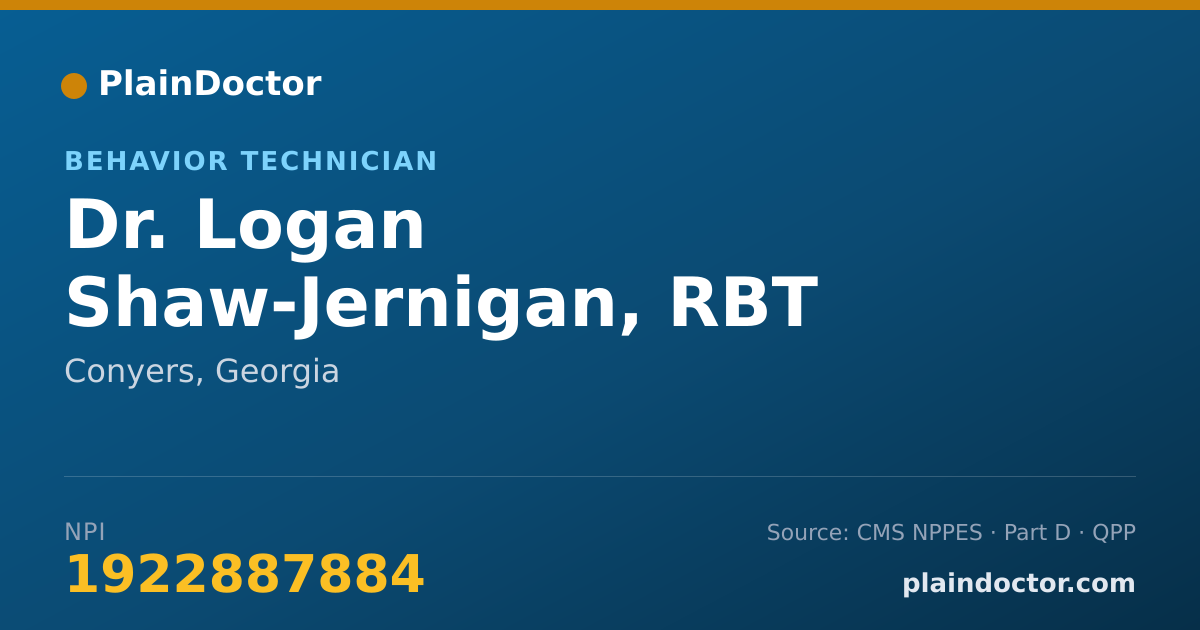 Shareable card for Logan Shaw-Jernigan, RBT - Behavior Technician, Conyers, GA