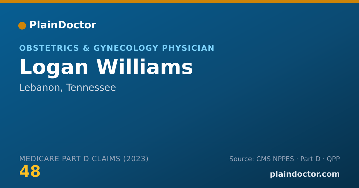 Shareable card for Logan Williams - Obstetrics & Gynecology Physician, Lebanon, TN