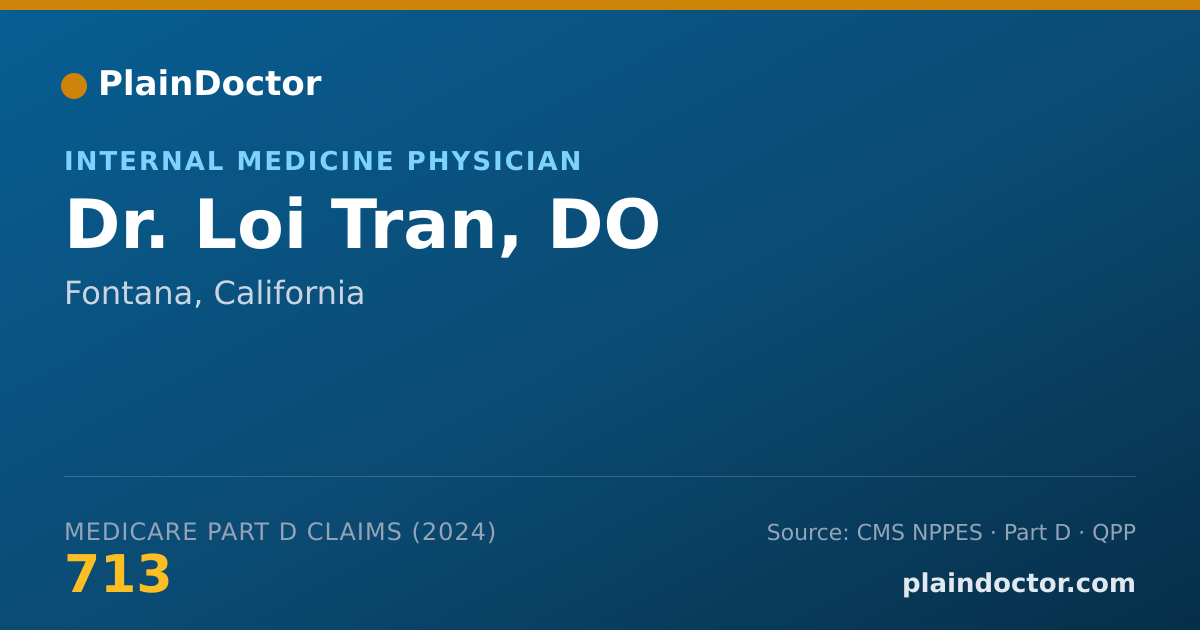 Shareable card for Loi Tran, DO - Internal Medicine Physician, Fontana, CA