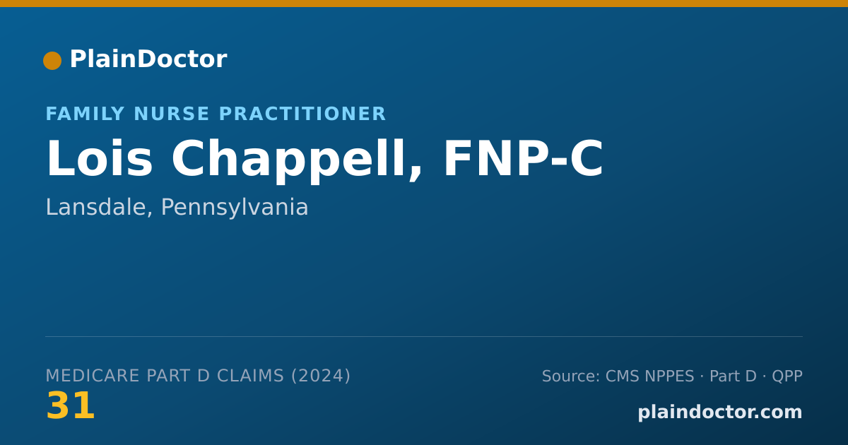Shareable card for Lois Chappell, FNP-C - Family Nurse Practitioner, Lansdale, PA