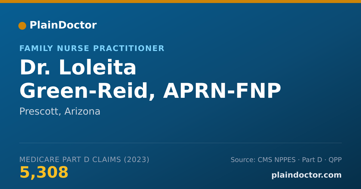 Shareable card for Loleita Green-Reid, APRN-FNP - Family Nurse Practitioner, Prescott, AZ