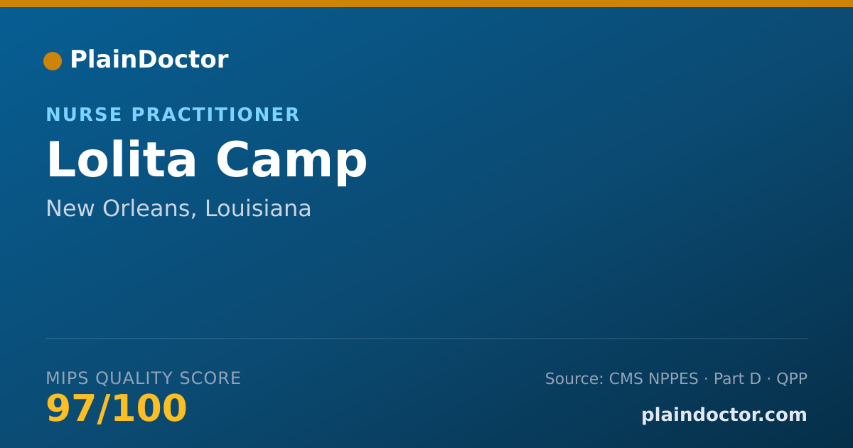 Shareable card for Lolita Camp - Nurse Practitioner, New Orleans, LA