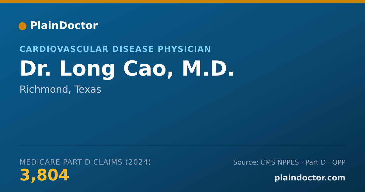 Shareable card for Long Cao, M.D. - Cardiovascular Disease Physician, Richmond, TX