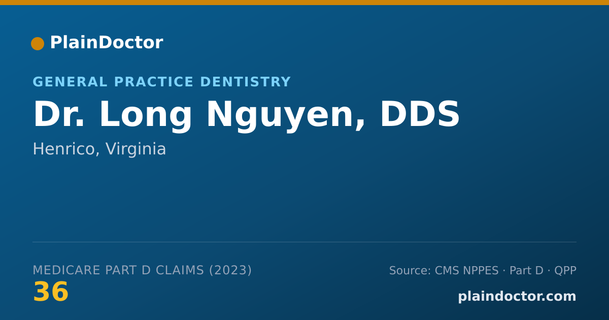 Shareable card for Long Nguyen, DDS - General Practice Dentistry, Henrico, VA
