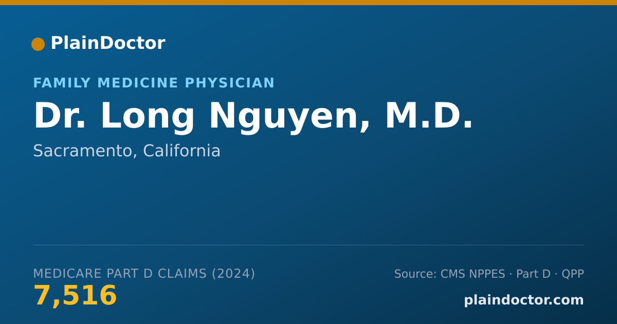 Shareable card for Long Nguyen, M.D. - Family Medicine Physician, Sacramento, CA