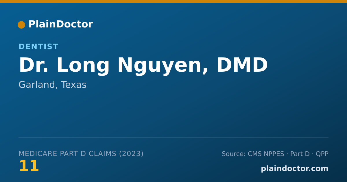 Shareable card for Long Nguyen, DMD - Dentist, Garland, TX
