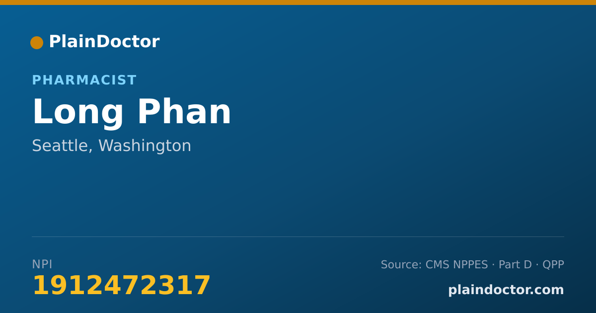 Shareable card for Long Phan - Pharmacist, Seattle, WA