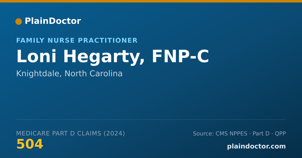 Shareable card for Loni Hegarty, FNP-C - Nurse Practitioner, Knightdale, NC