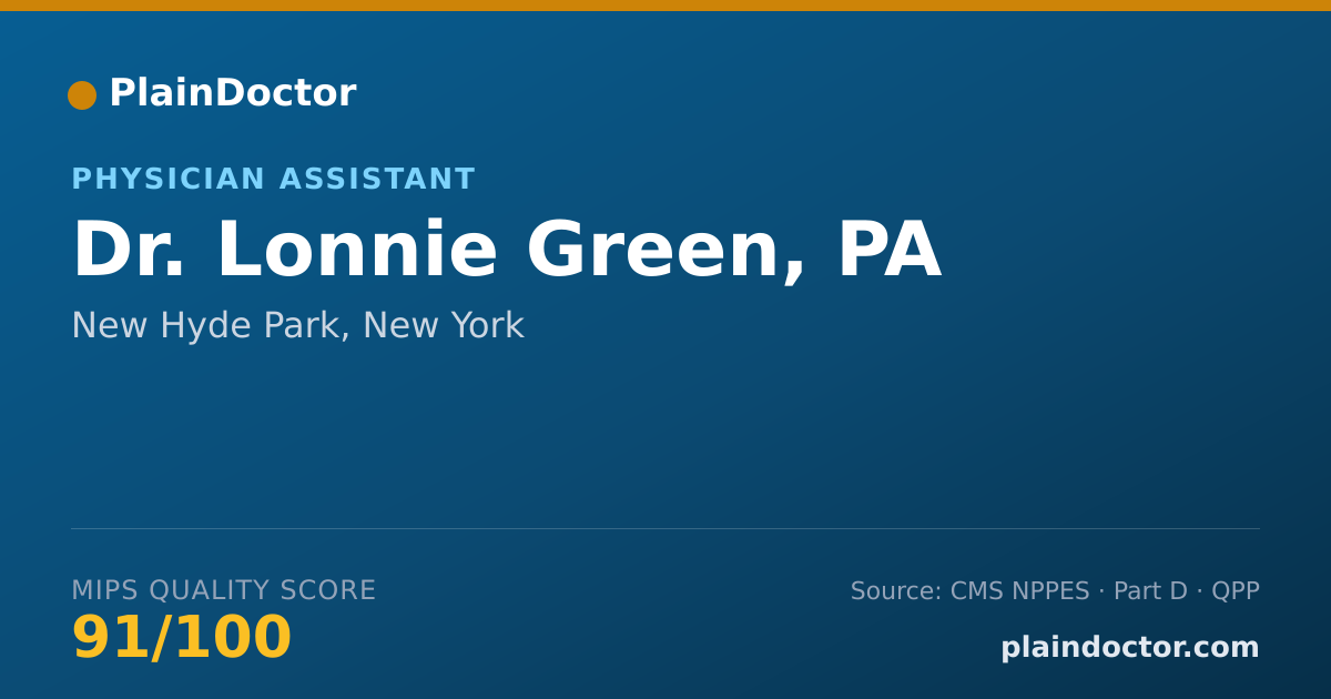 Shareable card for Lonnie Green, PA - Physician Assistant, New Hyde Park, NY