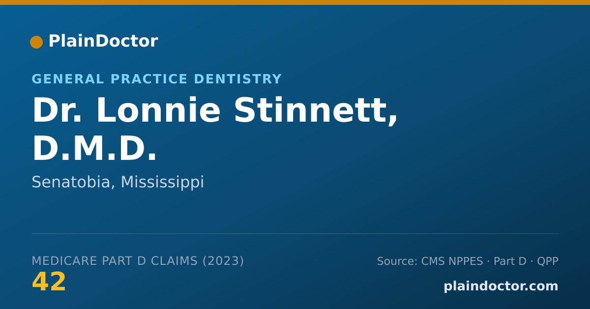 Shareable card for Lonnie Stinnett, D.M.D. - General Practice Dentistry, Senatobia, MS