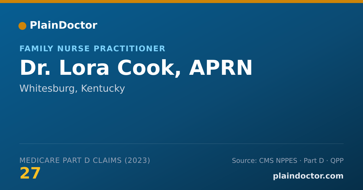 Shareable card for Lora Cook, APRN - Family Nurse Practitioner, Whitesburg, KY