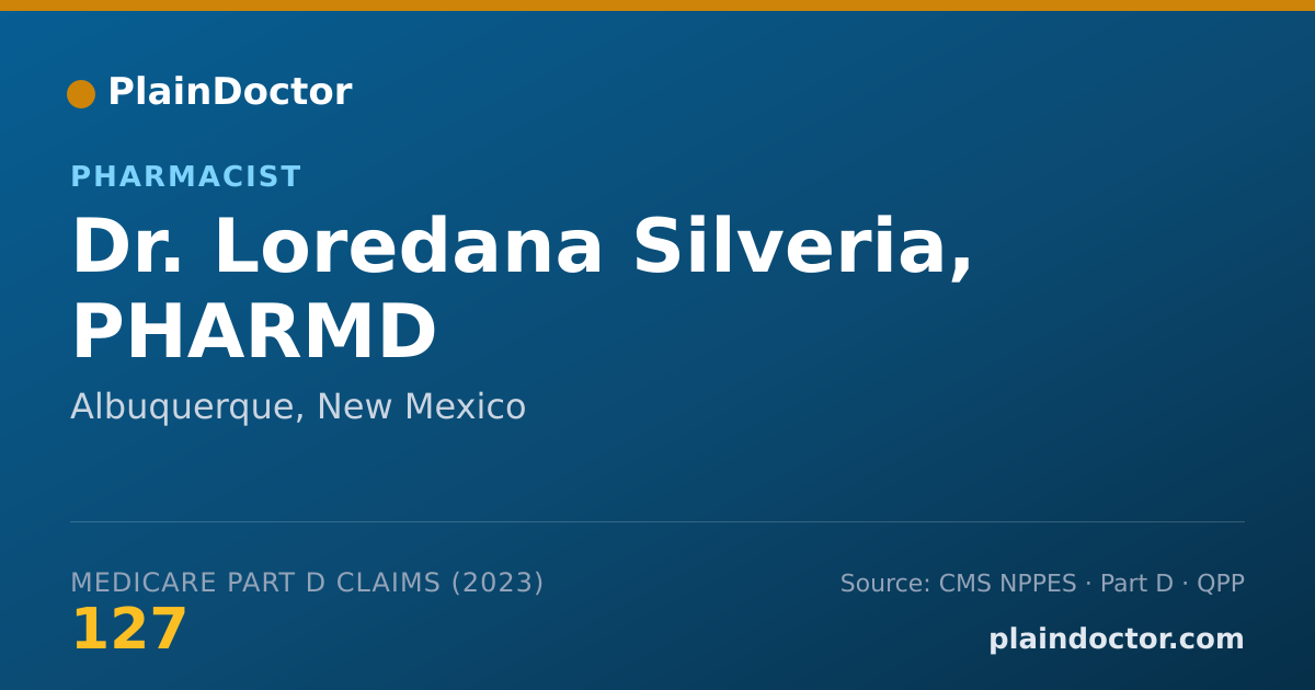 Shareable card for Loredana Silveria, PHARMD - Pharmacist, Albuquerque, NM