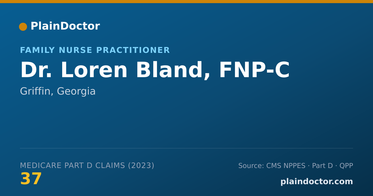 Shareable card for Loren Bland, FNP-C - Family Nurse Practitioner, Griffin, GA