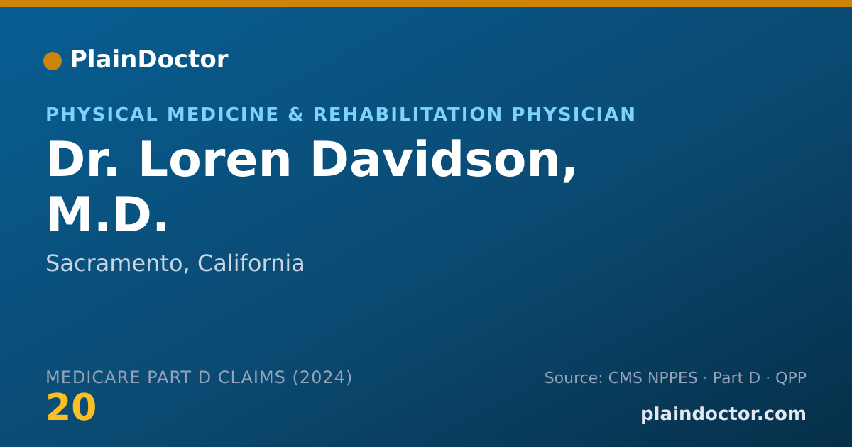 Shareable card for Loren Davidson, M.D. - Physical Medicine & Rehabilitation Physician, Sacramento, CA