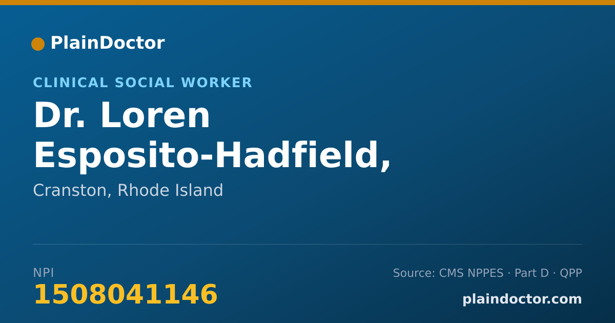 Shareable card for Loren Esposito-Hadfield, L.I.C.S.W - Clinical Social Worker, Cranston, RI