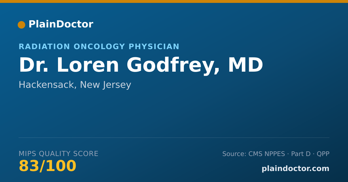 Shareable card for Loren Godfrey, MD - Radiation Oncology Physician, Hackensack, NJ