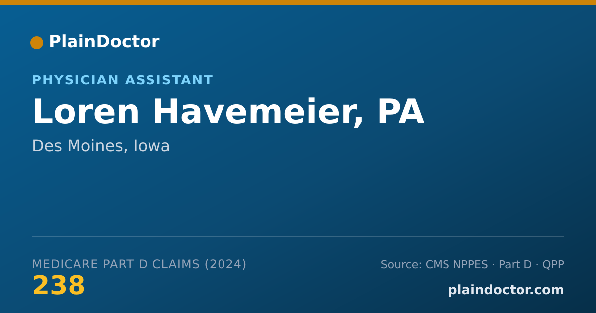 Shareable card for Loren Havemeier, PA - Physician Assistant, Des Moines, IA