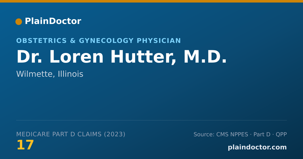 Shareable card for Loren Hutter, M.D. - Obstetrics & Gynecology Physician, Wilmette, IL