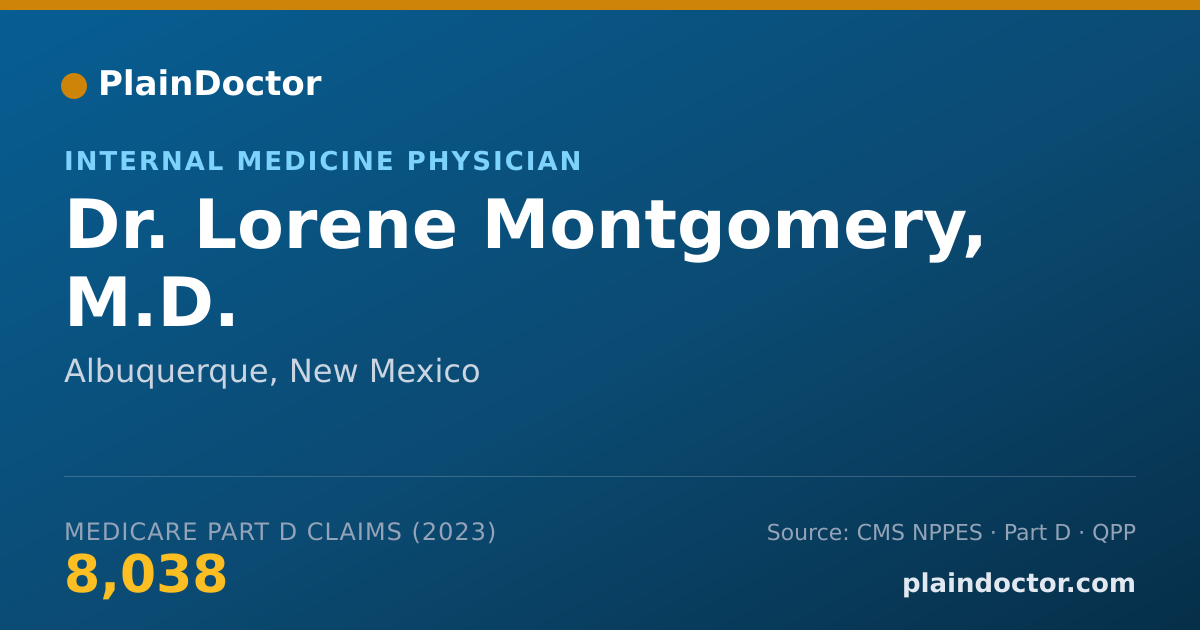 Shareable card for Lorene Montgomery, M.D. - Internal Medicine Physician, Albuquerque, NM