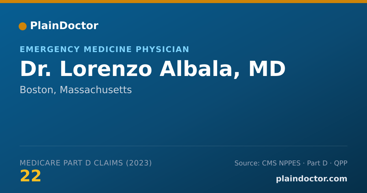 Shareable card for Lorenzo Albala, MD - Emergency Medicine Physician, Boston, MA