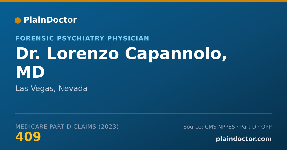 Shareable card for Lorenzo Capannolo, MD - Forensic Psychiatry Physician, Las Vegas, NV