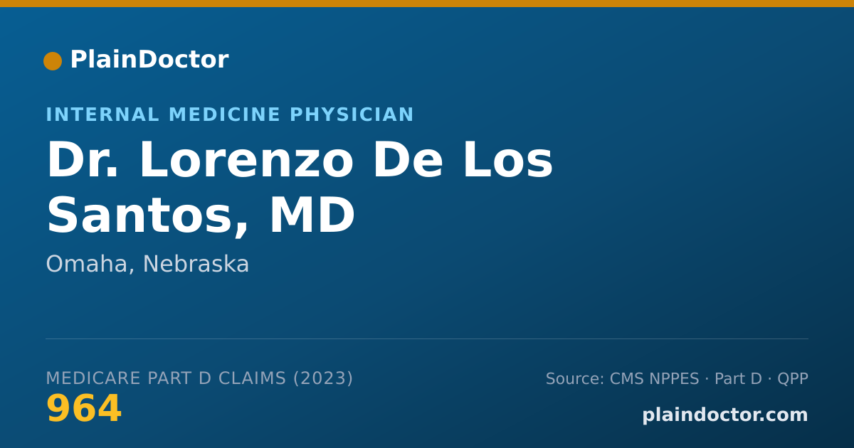 Shareable card for Lorenzo De Los Santos, MD - Internal Medicine Physician, Omaha, NE