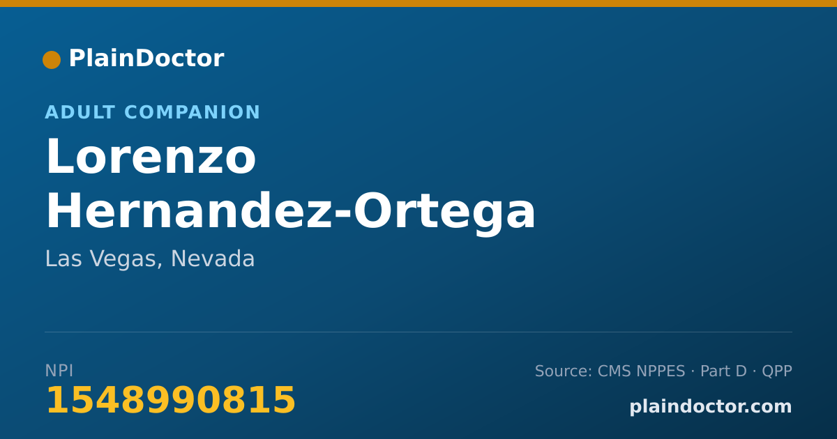 Shareable card for Lorenzo Hernandez-Ortega - Adult Companion, Las Vegas, NV