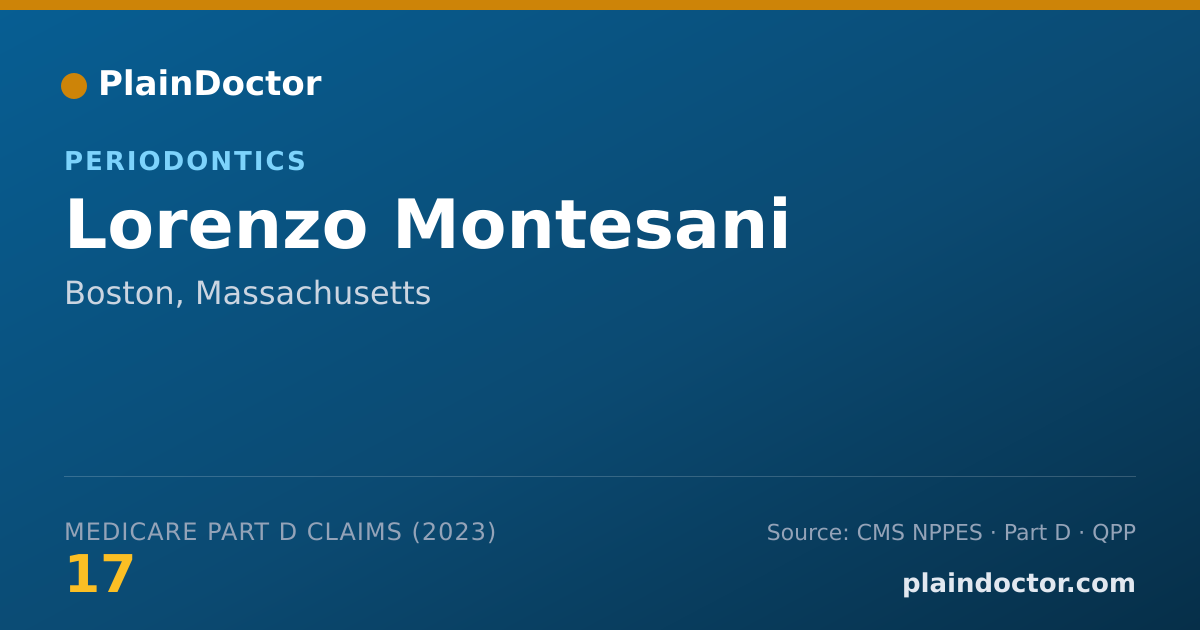 Shareable card for Lorenzo Montesani - Periodontics, Boston, MA