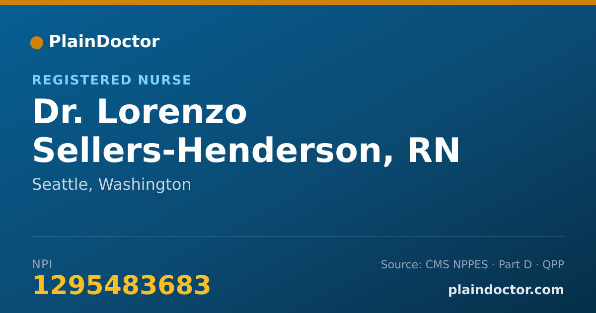 Shareable card for Lorenzo Sellers-Henderson, RN - Registered Nurse, Seattle, WA