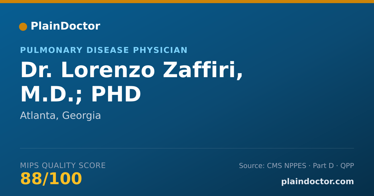 Shareable card for Lorenzo Zaffiri, M.D.; PHD - Pulmonary Disease Physician, Atlanta, GA