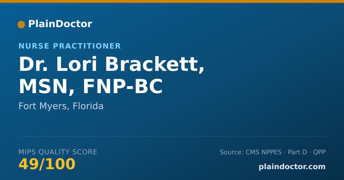 Shareable card for Lori Brackett, MSN, FNP-BC - Nurse Practitioner, Fort Myers, FL