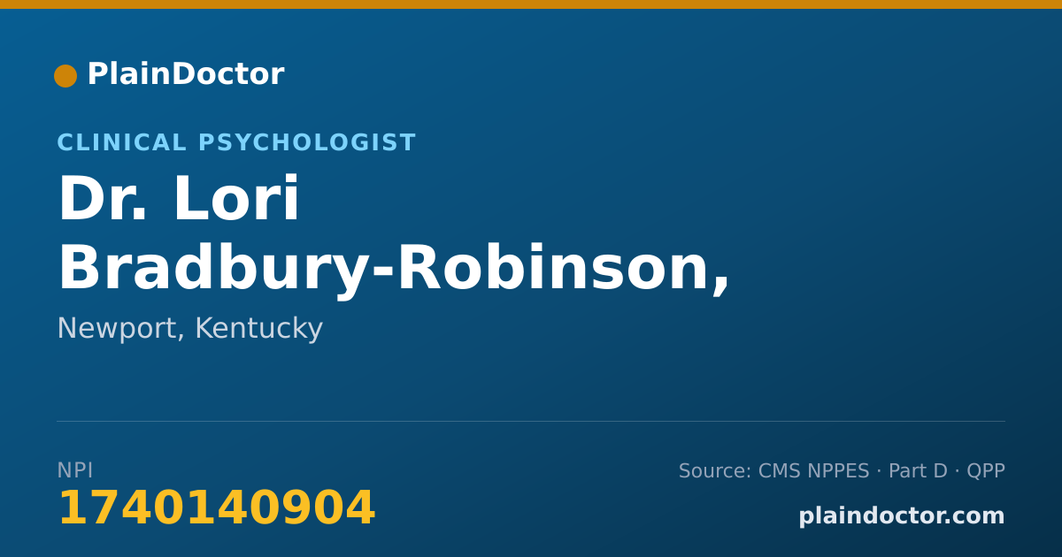 Shareable card for Lori Bradbury-Robinson, PSY.D. - Clinical Psychologist, Newport, KY