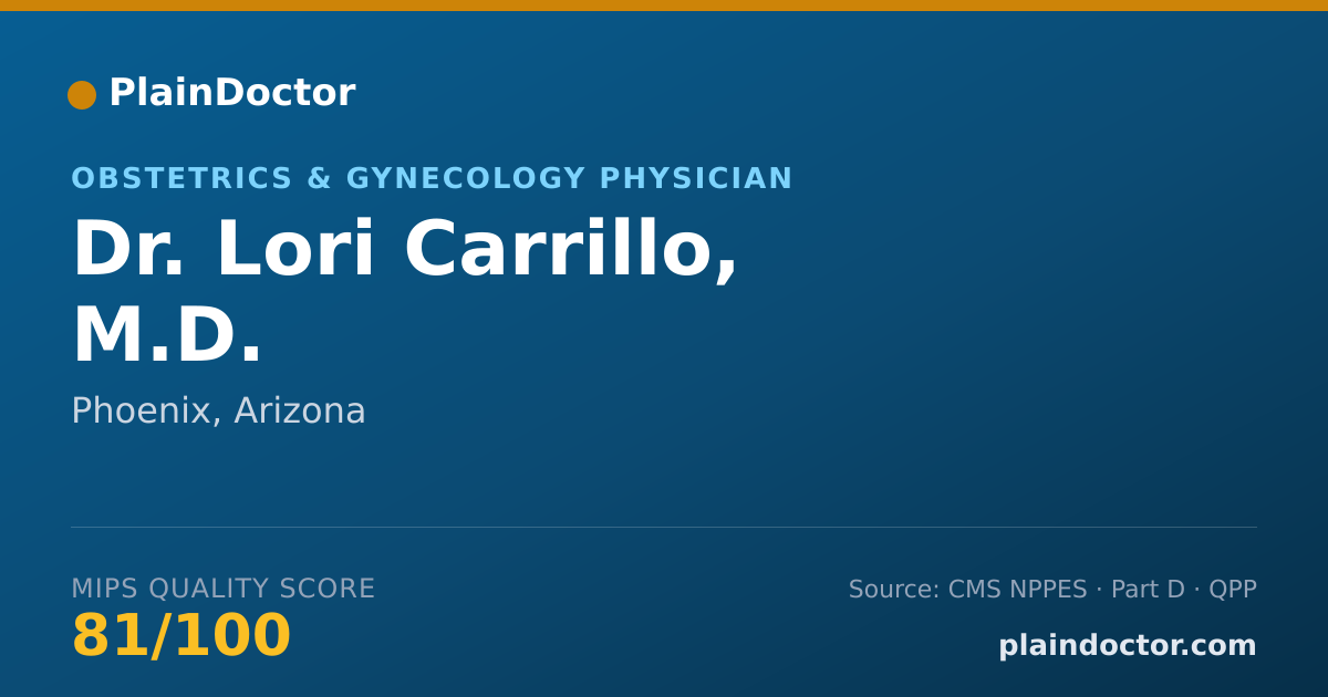 Shareable card for Lori Carrillo, M.D. - Obstetrics & Gynecology Physician, Phoenix, AZ