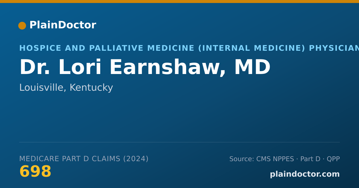 Shareable card for Lori Earnshaw, MD - Hospice and Palliative Medicine (Internal Medicine) Physician, Louisville, KY