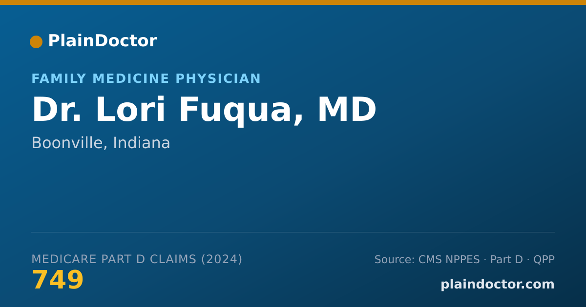 Shareable card for Lori Fuqua, MD - Family Medicine Physician, Boonville, IN