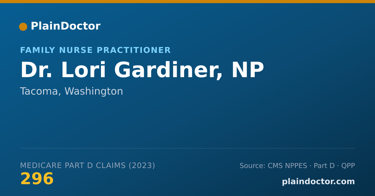 Shareable card for Lori Gardiner, NP - Family Nurse Practitioner, Tacoma, WA