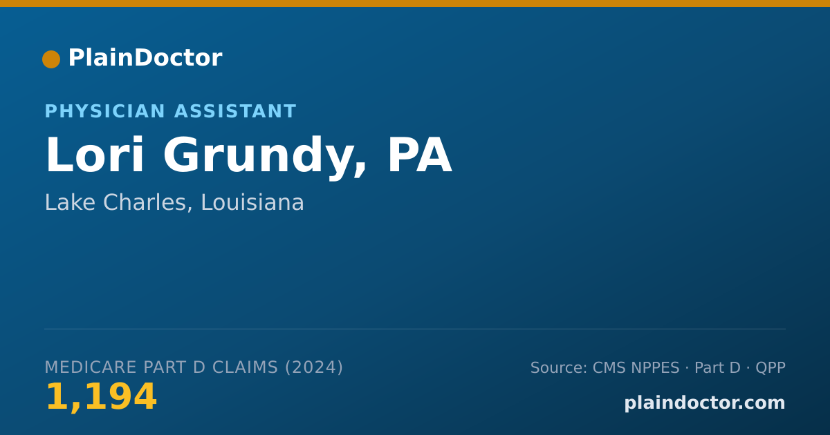 Shareable card for Lori Grundy, PA - Physician Assistant, Lake Charles, LA