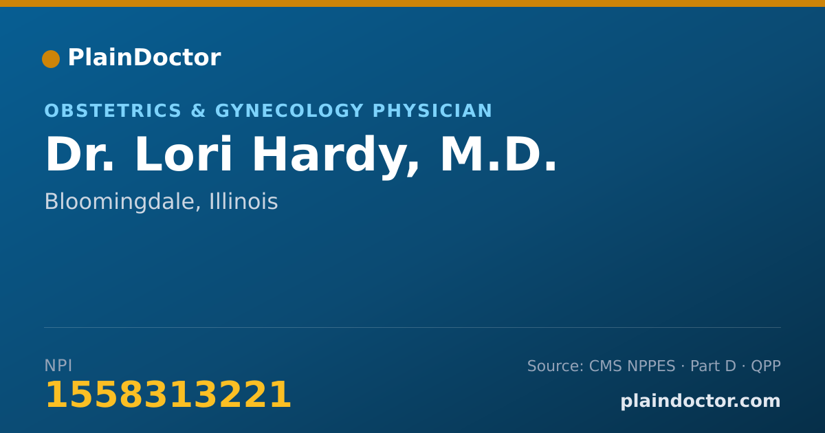 Shareable card for Lori Hardy, M.D. - Obstetrics & Gynecology Physician, Bloomingdale, IL