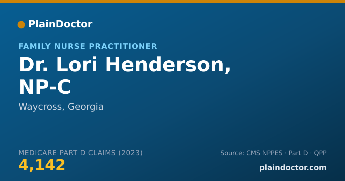 Shareable card for Lori Henderson, NP-C - Family Nurse Practitioner, Waycross, GA
